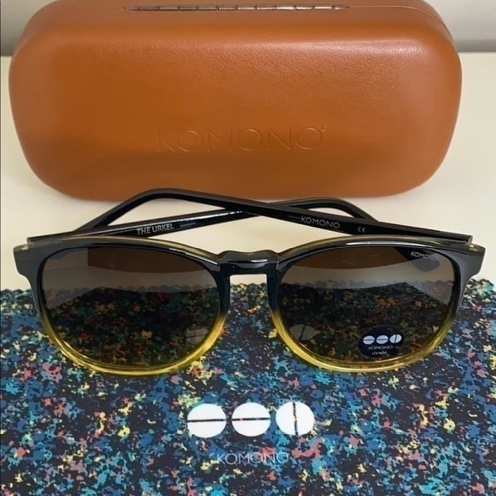 Komono Urkel Black/ Yellow New Sunglasses